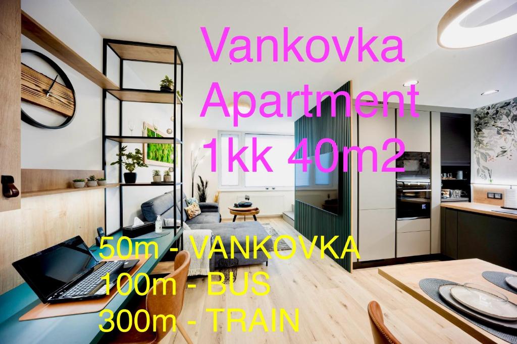 DH Vankovka Apartment 1kk – BUS, Vankovka 50M